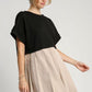 Umgee Full Size Round Neck Pleated Dress with Side Pockets Mini Dresses