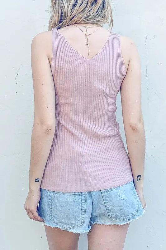 And The Why Ribbed Knit Slim Tank | Tank Tops Daverri Fashions