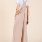 BOMBOM Wide Leg Ribbed Overalls with Pockets Overalls