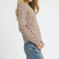 Umgee Bow Print Lightweight Knit Top