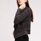 Zenana Acid Washed Hoodie Jacket Coats & Jackets