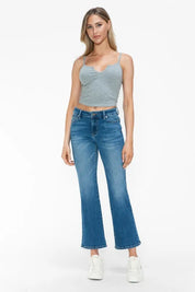 Medium bytos Full Size Cat's Whiskers Mid Rise Ankle Jeans | Jeans Daverri Fashions