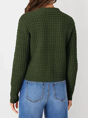 Textured Knit Button-Front Cardigan | Cardigans Daverri Fashions