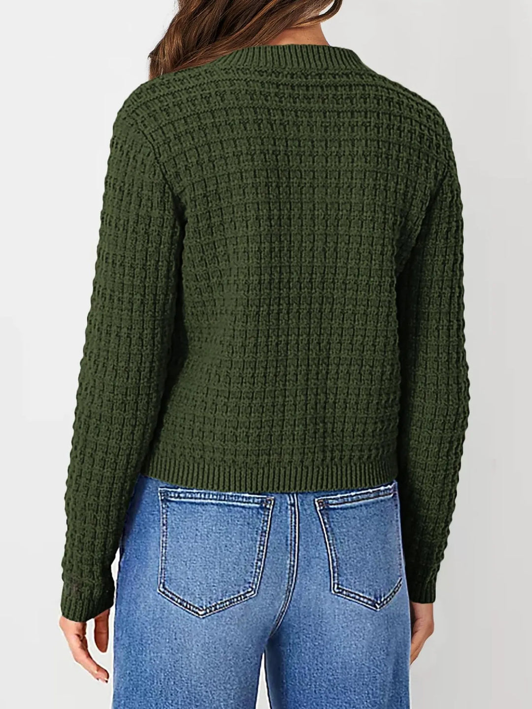 Textured Knit Button-Front Cardigan | Cardigans Daverri Fashions