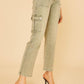 Annie Wear Straight Leg Jeans with Cargo Pockets - DAVERRI FASHIONS