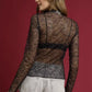 Umgee Nylon Lace Mesh Long Sleeve Top - DAVERRI FASHIONS