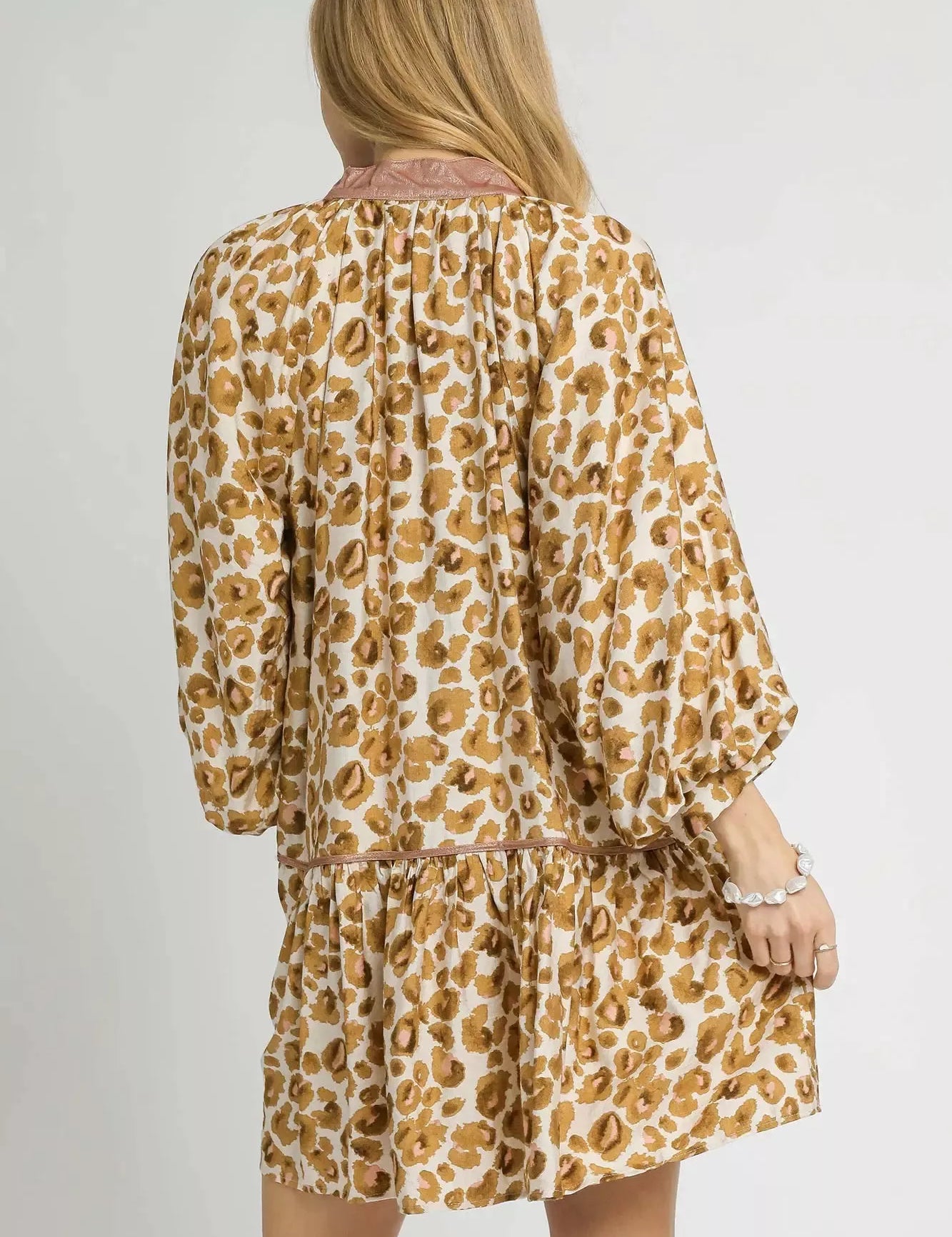 Umgee Leopard Print Tiered Mini Dress | Mini Dresses Daverri Fashions