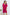 BOMBOM Sunday Brunch Button Down Knee-Length Dress in Magenta Deep Purple