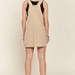 ADORA Adjustable Wide Strap Square Neck Overall Dress