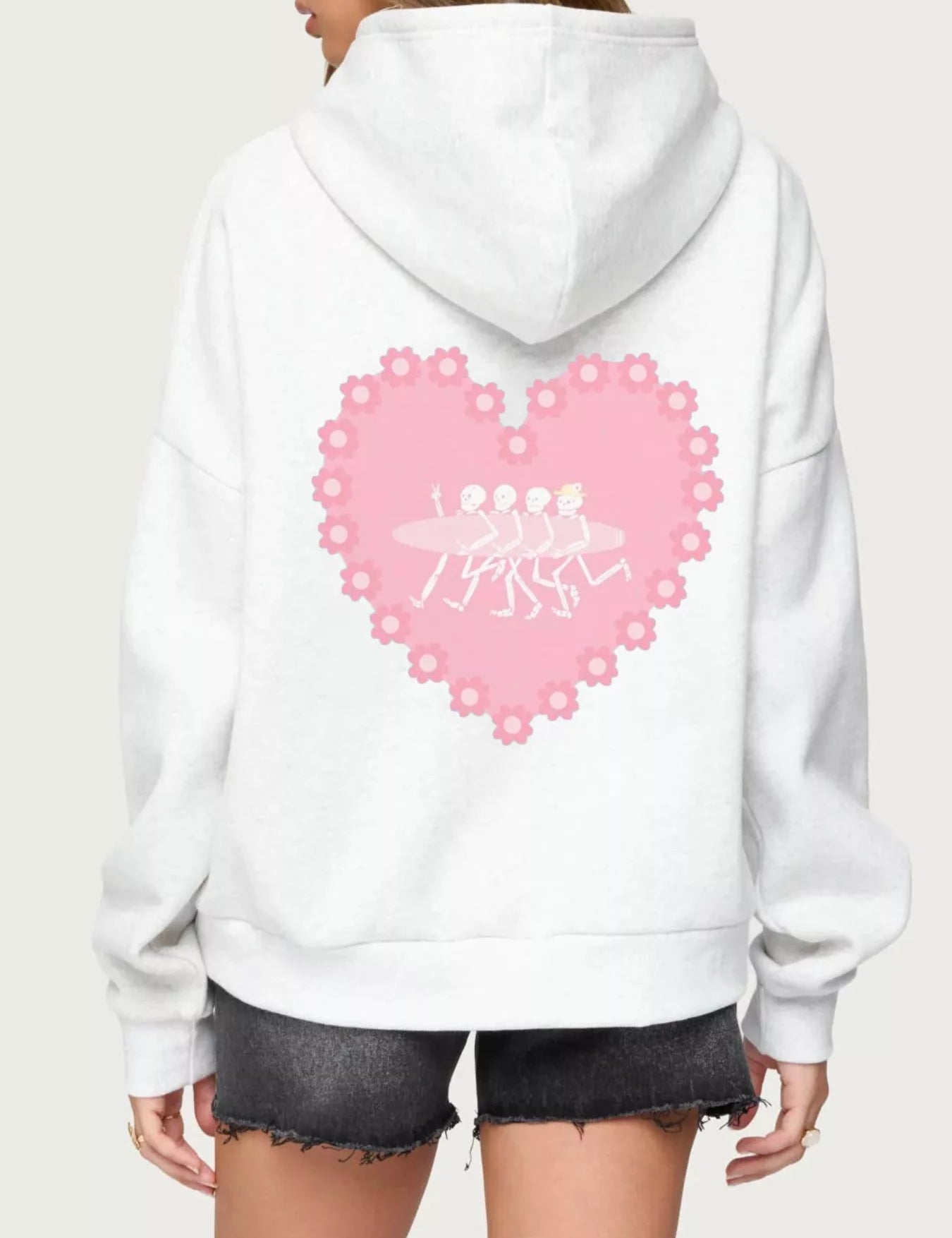 Drop Shoulder Graphic Hoodie with Kangaroo Pocket | Hoodies Daverri Fashions