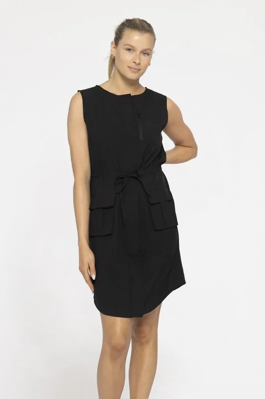 MONO B Versatile Drawstring Waist Tank Dress