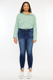 Kancan Full Size High Rise Frayed Ankle Skinny Jeans | Daverri Fashions