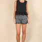 VERY J Side Tie Detail Ruffled Sleeveless Top Tops