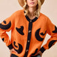 BiBi Halloween Witch Hat Moon Bat Artwork Cardigan - DAVERRI FASHIONS