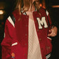 MABLE M Bomber Varsity Jacket with Patch Detail