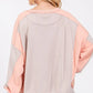 SAGE + FIG Color Block Round Neck Sweatshirt - DAVERRI FASHIONS