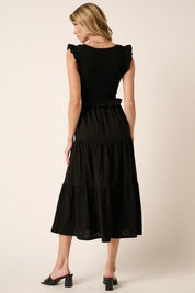 Mittoshop Smocked Ruffled Tiered Midi Dress | Mid Dresses Daverri Fashions
