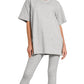 Zenana Cotton Round Neck Top & Legging Set H GREY Outfit Sets