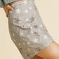 Umgee Animal Star Print Skirt with Back Zipper Closure