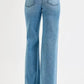 RISEN Full Size Distressed Wide Leg Jeans Plus Size - DAVERRI FASHIONS