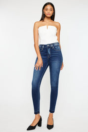 Dark Kancan Full Size High Rise Ankle Skinny Jeans | Daverri Fashions