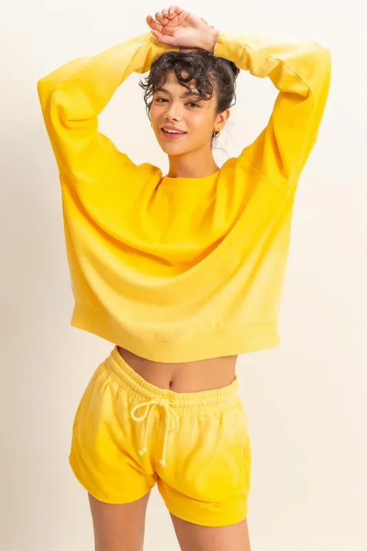 HYFVE Dip Dye Long Sleeve Sweatshirt Sweatshirts