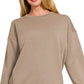 Zenana Scuba Round-neck Sweatshirts - DAVERRI FASHIONS