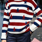 Daverri Stars and Stripes sweater: red white blue stripes stars knit