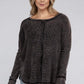 Plus Long Sleeve Cotton Waffle Knit Top Shirts & Tops