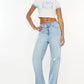 Kancan Distressed High Waist Straight Jeans - DAVERRI FASHIONS