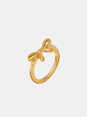 Gold Stainless Steel Bow Ring | Rings Daverri Fashions
