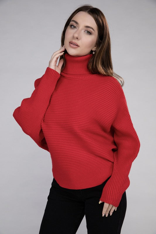 Viscose Dolman Sleeve Turtleneck Sweater RUBY Sweaters