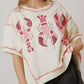 Sequin Lobster Half Sleeve T-Shirt - DAVERRI FASHIONS