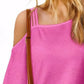 Asymmetrical Neck Half Sleeve T-Shirt - DAVERRI FASHIONS