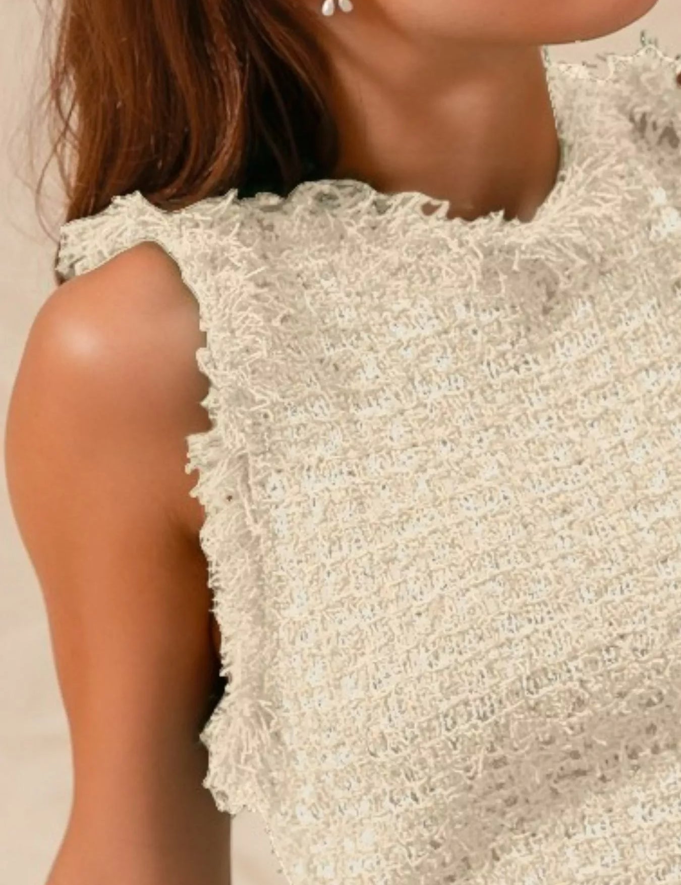 SO ME Tweed Knit Sweater Vest Top | Sweater Vests Daverri Fashions