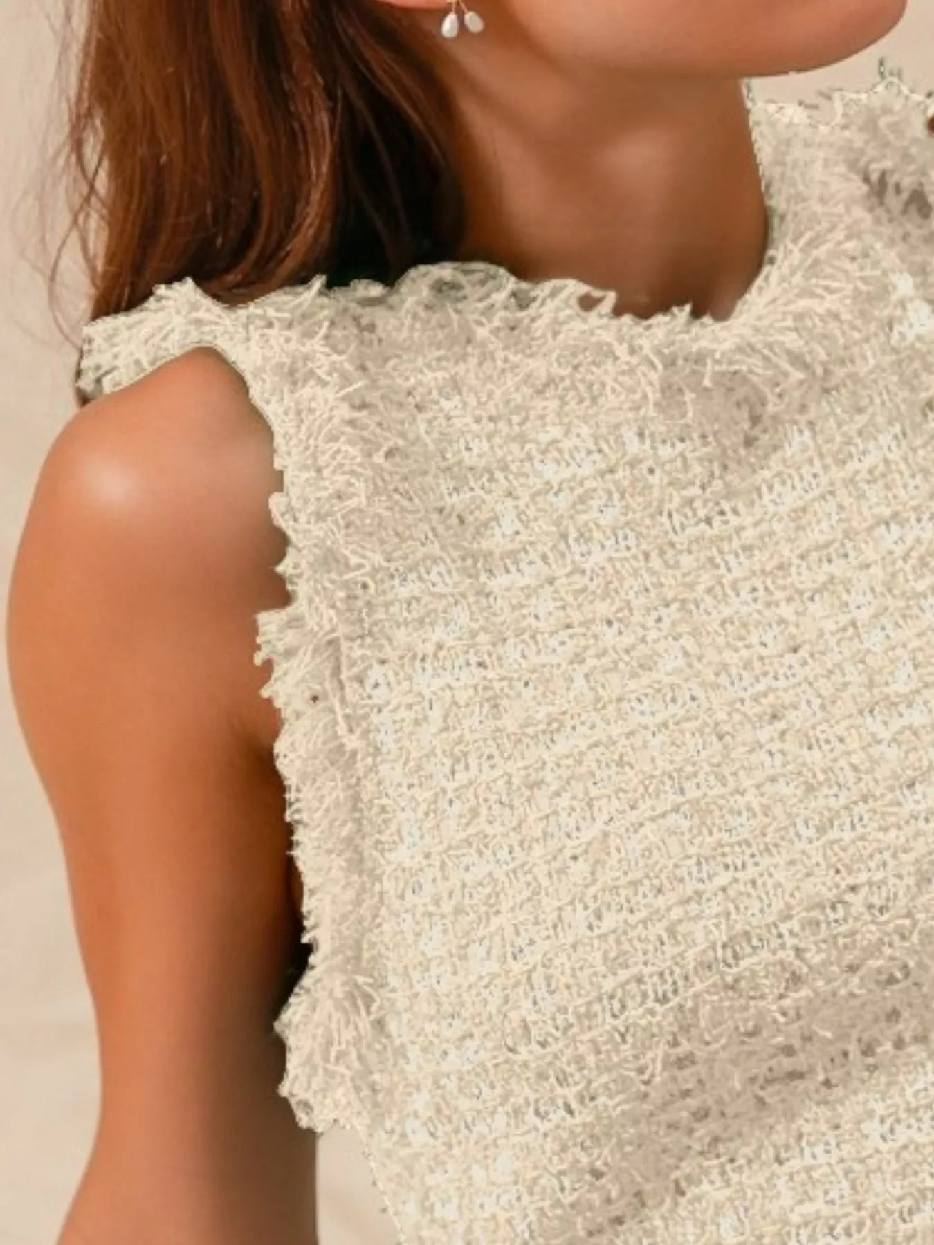 SO ME Tweed Knit Sweater Vest Top | Sweater Vests Daverri Fashions
