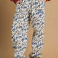 Umgee Scenic Print Casual Sweatpants Ecru - DAVERRI FASHIONS