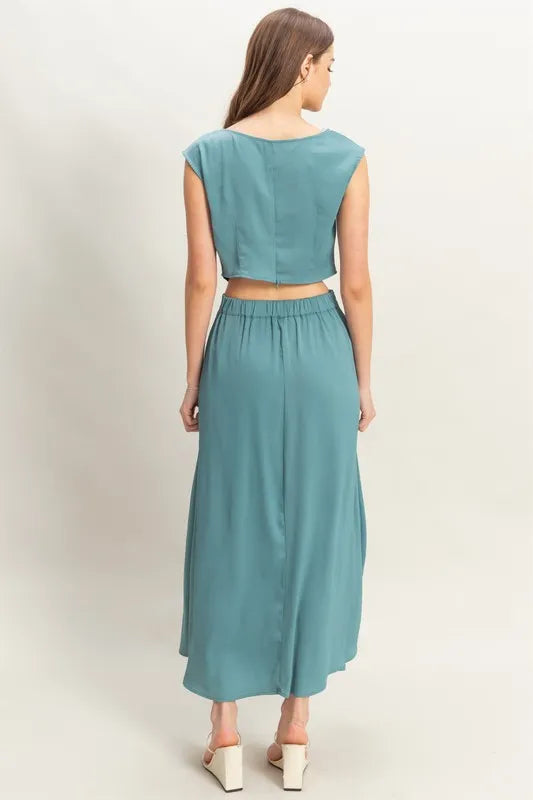 HYFVE Sleeveless Top and Maxi Skirt Set Skirt Sets
