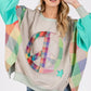 SAGE + FIG Contrast Peace Patch Dropped Shoulder Sweatshirt SPEARMINT MULTI Sweatshirts