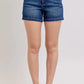 Judy Blue Double Button Waistband Denim Shorts Plus Size - DAVERRI FASHIONS