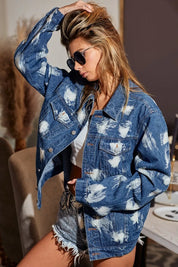 BiBi Washed Tie Dye Denim Jacket | Denim Jackets Daverri Fashions