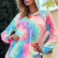 BiBi Tie Dye French Terry Hoodie with Kangaroo Pocket - DAVERRI FASHIONS