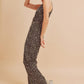 Aemi + Co Ditsy Floral Surplice Sleeveless Wide Leg Jumpsuit Jumpsuits