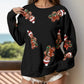 Sequin Gingerbread Man Long Sleeve Sweatshirt - DAVERRI FASHIONS