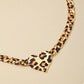 Leopard Heart Chain Necklace - DAVERRI FASHIONS