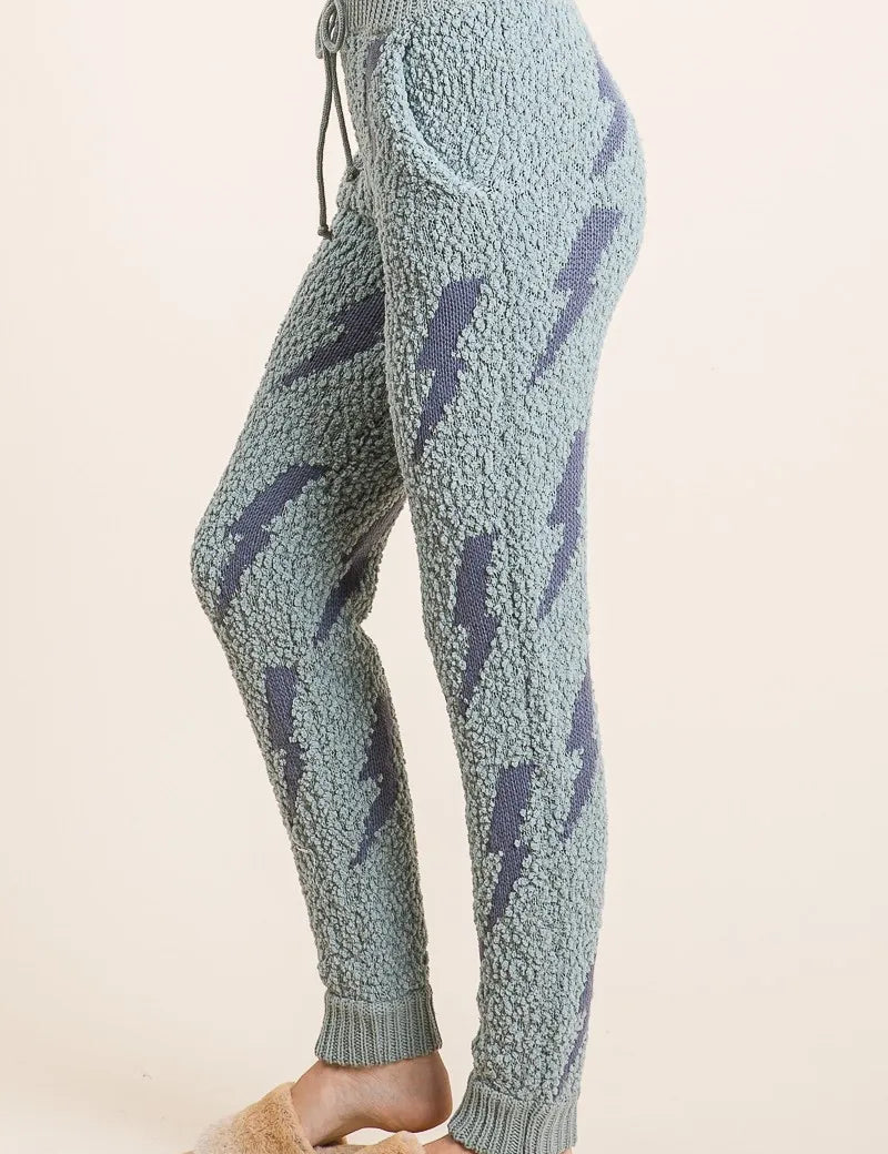 BiBi Cozy Soft Hairy Popcorn Sweater Pants | Pants Daverri Fashions