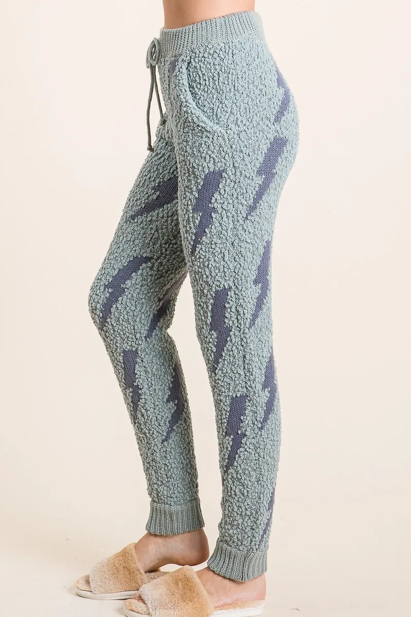 BiBi Cozy Soft Hairy Popcorn Sweater Pants | Pants Daverri Fashions
