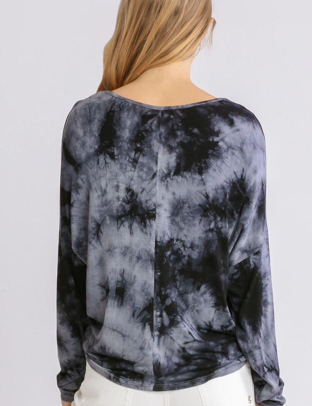 Umgee Full Size Tie Dye Lightweight Long Sleeve Top Plus Size | Tops Daverri Fashions