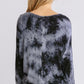 Umgee Full Size Tie Dye Lightweight Long Sleeve Top Plus Size
