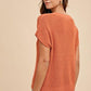 Annie Wear Round Neck Short Sleeve Sweater Sweaters